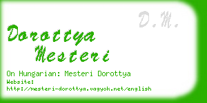 dorottya mesteri business card